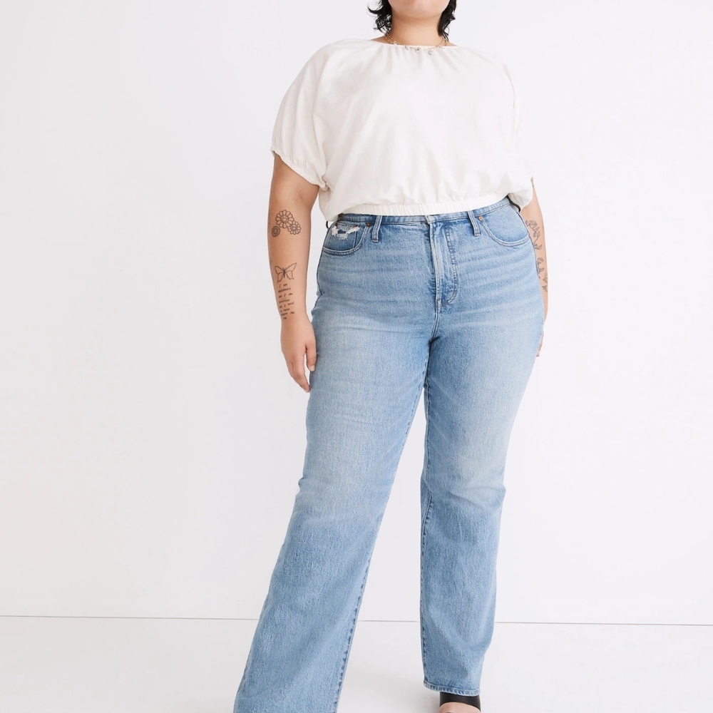 Madewell Blue Straight Leg Jeans